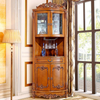 Carved Wooden Bar Storage Cabinet