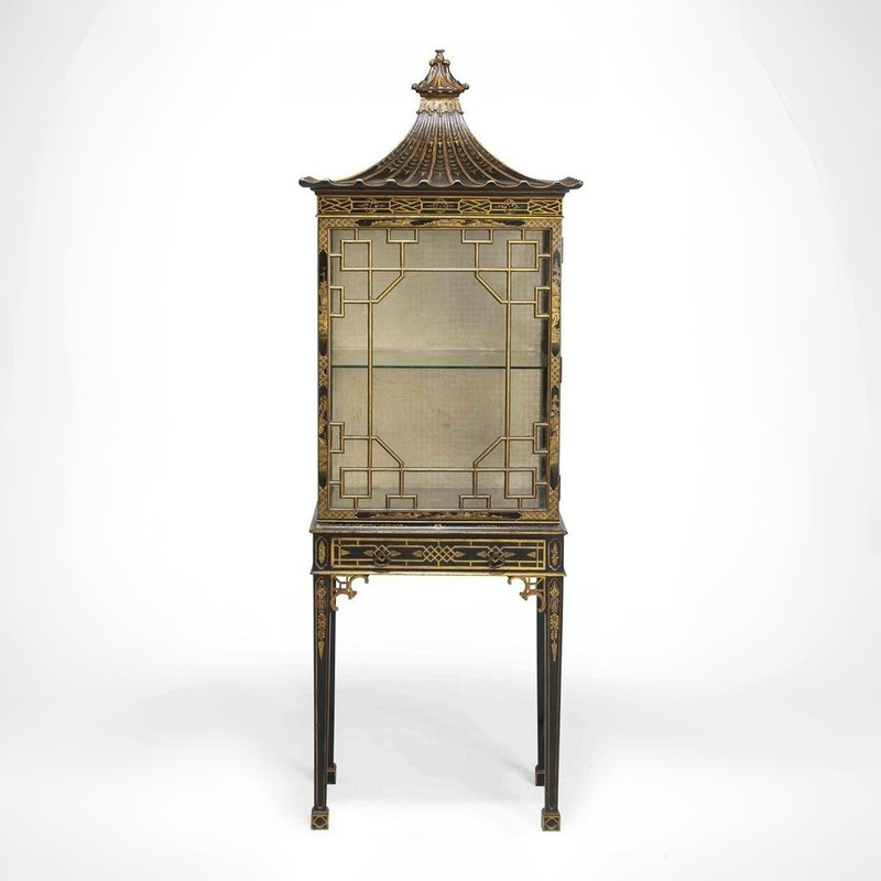 Chinoiserie Pagoda Vitrine Cabinet