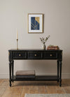 Noir Three-Drawer Console Table