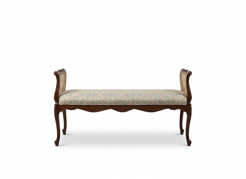 Aurora Cane Accent Bench