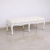 Ivory Teak Upholstered Bench
