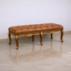 Ivory Teak Upholstered Bench