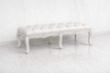 Ivory Teak Upholstered Bench