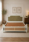 Upholstered Cane Bed