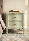 Argent Oval Tufted Ottoman