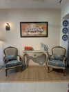 Azure Bloom Accent Armchair