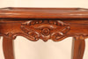 Wooden Side Table with Glass Top