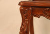 Wooden Side Table with Glass Top