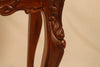 Wooden Side Table with Glass Top