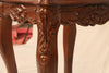 Wooden Side Table with Glass Top