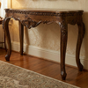Hand-Carved Wooden Console Table