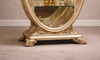 Carved Oval Glass Display Cabinet
