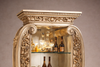 Carved Oval Glass Display Cabinet