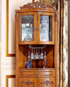 Carved Wooden Bar Storage Cabinet