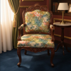 Classic Victorian Style Upholstered Armchair