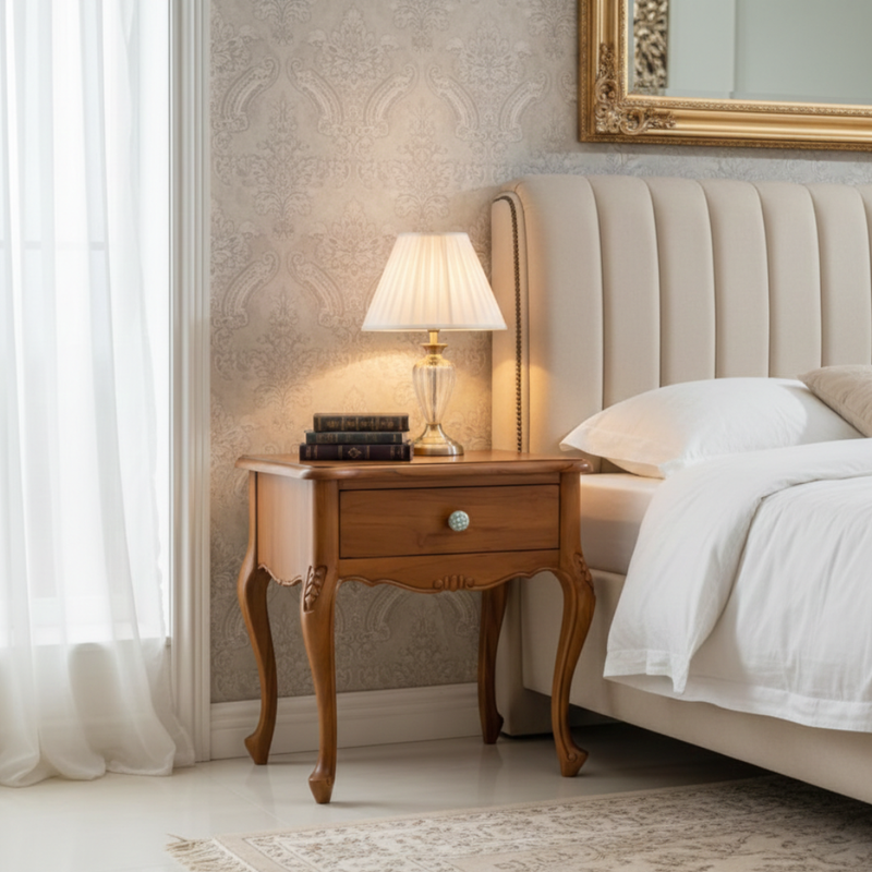 Classic Wooden Bedside Table