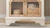 Arched Carve Glass Door Accent Cabinet