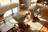 Aurevia Glass-Top Pedestal Dining Table
