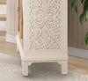 Arched Carve Glass Door Accent Cabinet